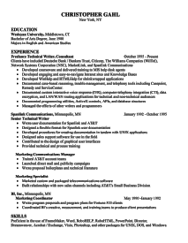 Resume preview — first page